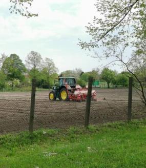 tractor on a field